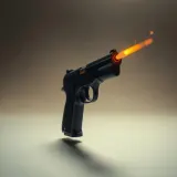 Pistol Shootout With Echoes sound effect artwork