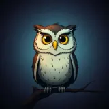 Cartoon Synthesized Owl Hooting Twice sound effect artwork