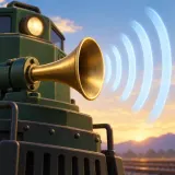 Stylized thumbnail for Short Resonant Train Horn Blast