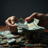 Banknotes and Coins Being Counted sound effect artwork