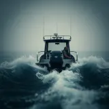 Distant Motorboat Engine Revving and Water Sloshing sound effect artwork