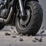 Illustrated thumbnail for Heavy Motorcycle Dropping onto Concrete with Rattling