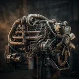 Bulldozer Diesel Engine Revving and Idling sound effect artwork