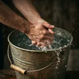 Washing Hands in Metal Bucket sound effect artwork