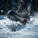 Boot Jump Landing in Snow sound effect artwork