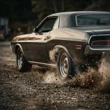 Vintage Car Peel Out on Gravel sound effect artwork