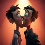 Exaggerated Cartoon Kiss Smooch sound effect artwork