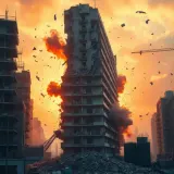 Heavy Building Collapse with Scattering Debris sound effect artwork