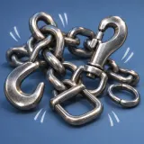 Brief metallic chain and hardware rattle sound effect artwork