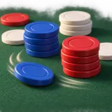 Gentle shuffling of plastic poker chips sound effect artwork