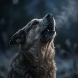 Lonely Dog Howling at Night sound effect artwork
