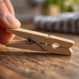 Wooden Clothespin Closing Click