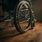 Wheelchair Rolling on Hardwood sound effect artwork