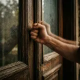 Rapid Knock on Glass Paneled Wood Door sound effect artwork