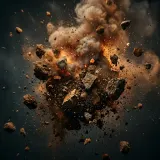 Heavy Explosion with Dirt and Rock Debris sound effect artwork