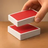 Illustrated thumbnail for Deck of Playing Cards Being Cut
