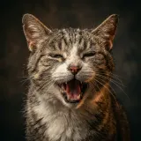 Old Cat Raspy Meow sound effect artwork