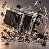 Heavy metallic microwave crash with debris sound effect artwork