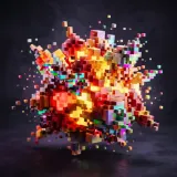 Retro 8 Bit Glitch Explosion sound effect artwork