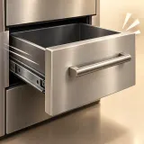 Stylized thumbnail for Metal Appliance Drawer Opening and Closing