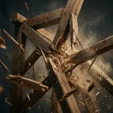 Heavy Wooden Structure Collapse sound effect artwork