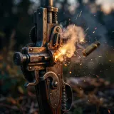 Single Submachine Gun Shot Outdoors sound effect artwork