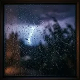 Stormy Rain on Window with Thunder sound effect artwork