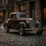 Vintage Car Slow First Gear Pass By sound effect artwork