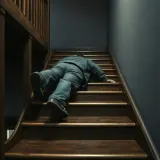 Heavy Body Tumbling Down Wooden Stairs sound effect artwork