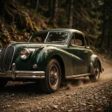 Vintage Car on Gravel Pass By sound effect artwork