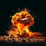 Loud Explosion with Falling Debris sound effect artwork