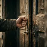 Pounding on Loose Wooden Door sound effect artwork