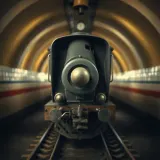 Short Vintage Train Hooter Blast Echoing sound effect artwork
