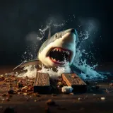 Shark Breaking Wooden Dock sound effect artwork