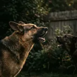 Two Dogs Barking in a Backyard sound effect artwork