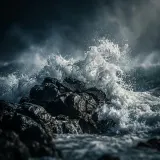 Ocean Waves Crashing on Rocks sound effect artwork