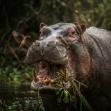 Hippopotamus Chewing with Birds sound effect artwork