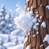 Stylized thumbnail for Powdery Snow Falling and Scattering