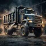 Dump Truck Arrival with Air Brake Hiss sound effect artwork