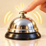 Illustrated thumbnail for Single Bright Metallic Service Bell Ding