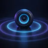 Stylized thumbnail for Low Pitched Synthetic Beep with Reverb