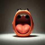 Exaggerated Cartoon Swallow Gulp sound effect artwork