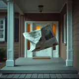 Newspaper Landing on Porch sound effect artwork