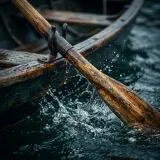Wooden Rowboat Oars and Splashes sound effect artwork