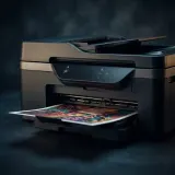 Inkjet Printer Power On and Print sound effect artwork