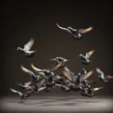 Flock of Pigeons Cooing and Flying Away sound effect artwork