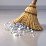 Stylized thumbnail for Broom Sweeping Broken Glass Debris