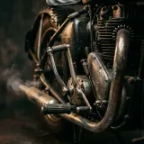 Vintage Motorcycle Kickstart and Rev sound effect artwork