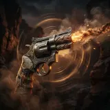 Magnum Revolver Shot with Canyon Echo sound effect artwork