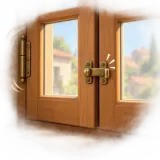 Squeaky Wooden French Window Closing and Latching sound effect artwork